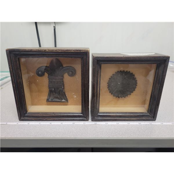 2 shadowbox style wall hangings 'Made in India'