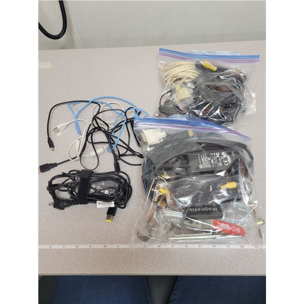 Chargers & cables & cords assorted