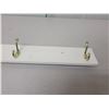 Image 2 : 48" long home made coat rack with 4 double brass hooks
