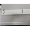 Image 3 : 48" long home made coat rack with 4 double brass hooks