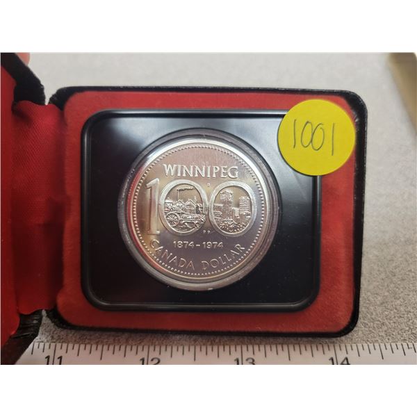 1974S Canadian silver dollar