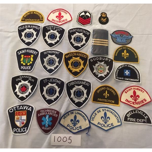 1005 - 25 assorted Military & Police patches