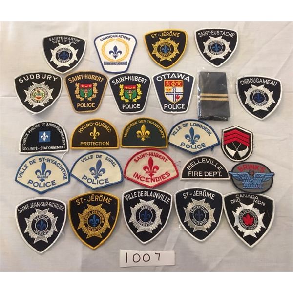 1007 - 25 assorted Military & Police patches