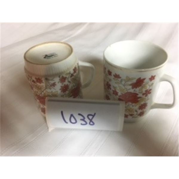 SET OF 2 VINTAGE MUGS. MADE IN CHINA