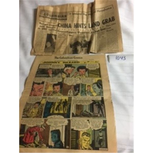 1043-THE BRITISH  COLUMBIAN  NEWSPAPER  SAT. MAR9,1963 AND THE COLUMBIAN COMICS .  NEWWESTMINISTER, 