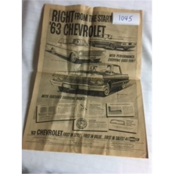 1045-1963 CHEVROLET SALES ADVERTISING