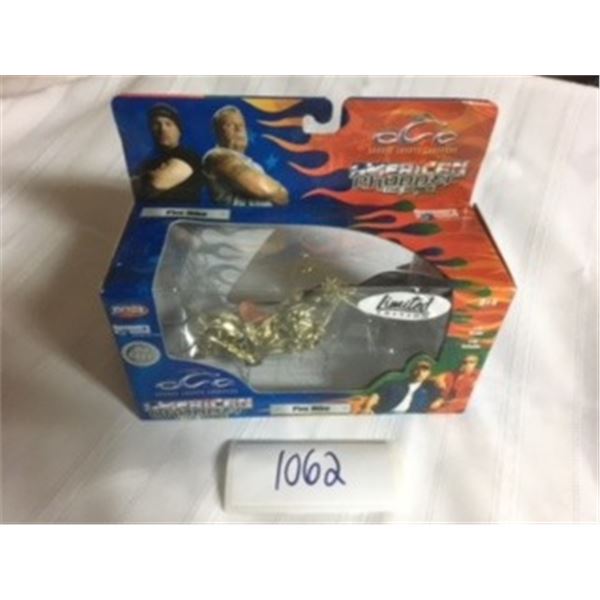 1062-COLLECTOR AMERICAN CHOPPERS ….LIMITED  EDITION  GOLD PLATED…FIRE BIKE..MINT CONDITION.. FACTORY