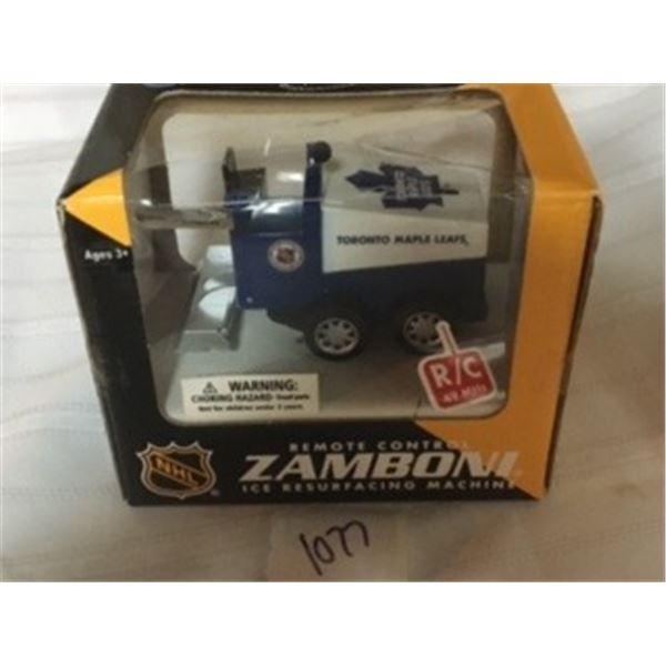 1077-NHL COLLECTIBLE REMOTE CONTROL  ZAMBONI,,  TORONTO MAPLE LEAFS… FACTORY SEALED