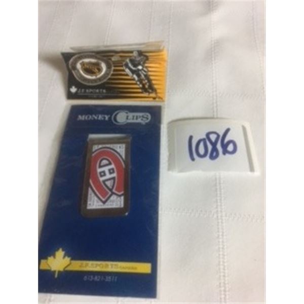 1086-NHL OFFICIAL MONTREAL CANADIENS MONEY CLIP. FACTORY SEALED.