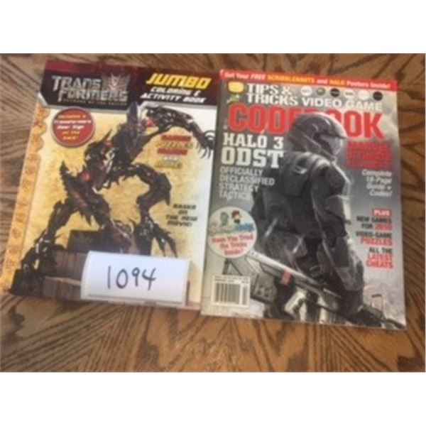 1094-VIDEOGAME CODE BOOK  DEC 2009/TRANSFORMER COLORING BOOK