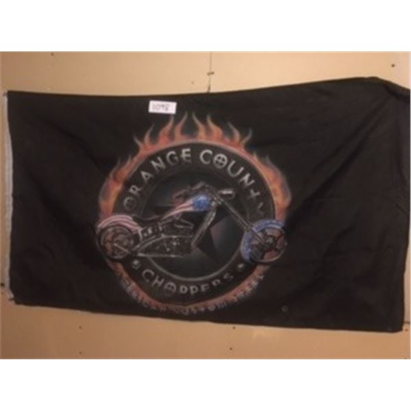 1098-OFFICIAL COLLECTORS ORANGE COUNTY CHOPPERS  FLAG. MINT CONDITION… APPROX 3FTX5FT.