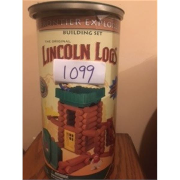 1099-LINCOLN LOGS   BUILDING SET  100PCS. ORIGINAL PACKAGING