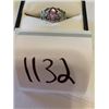 Image 2 : 925 SILVER RING SIZE9   AMETHYST/DIAMOND