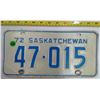 Image 1 : 1972 Sask Licence Plate