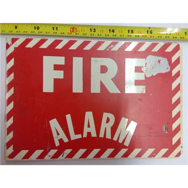 Vintage School Metal Fire Alarm Sign