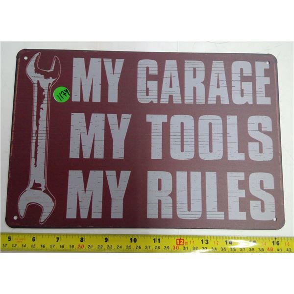 12 x9  Reproduction Signs - My Garage