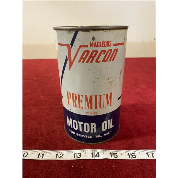 Varcon Motor Oil Tin Empty (Nice)
