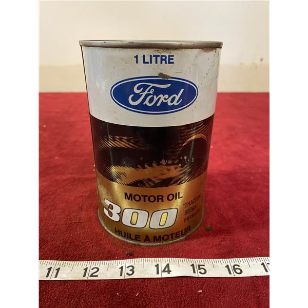 Ford 300 Motor Oil Tin Full (Nice)