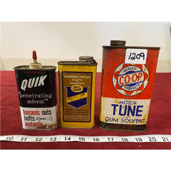 (3) Tins (Quik) (Marshall-Wells) (Co-op)