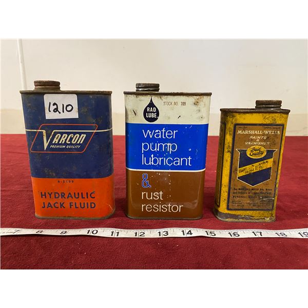 (3) Tins (Varcon) (Kleen-Flo) (Marshall-Wells)