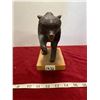 Image 3 : Ron Flaming 2001 Basswood Bear Carving Wax Finish (7-1/2 Tall)