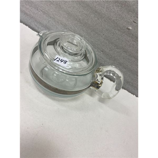 Pyrex glass tea pot & lid