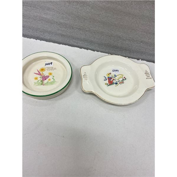 2 Nursery rhyme baby plates