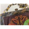 Image 4 : beaded purse Bake-lite handle very old great condition comes with mirror