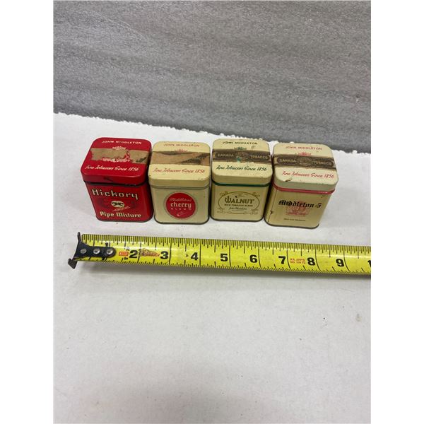 4 Tobacco tins - John Middleton