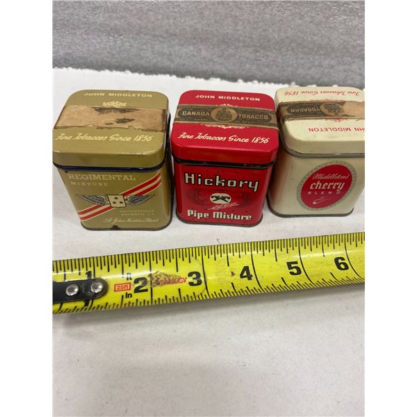 3 Tobacco tins - John Middleton