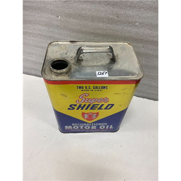 Super Shield oil tin 2 gallons