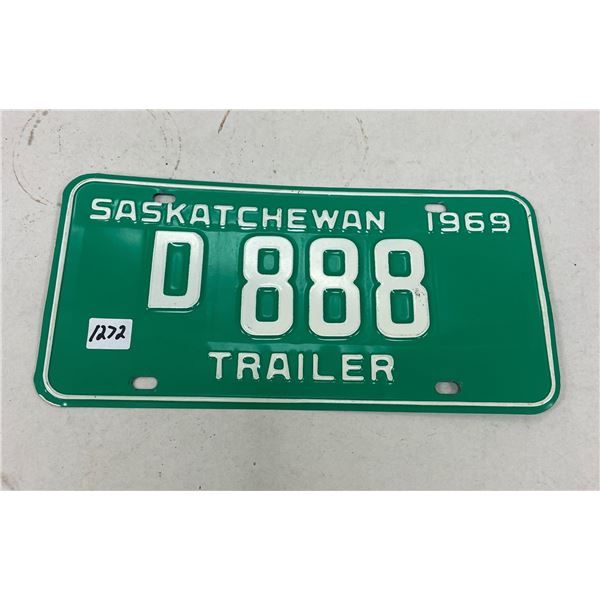 1969 Sask license plate low digits 888