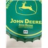 Image 2 : John Deere tin sign - repro bottle cap style 16"