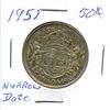 Image 1 : Silver 50 Cent Coin 1951 Narrow Date