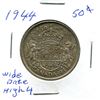 Image 1 : Silver 50 Cent Coin 1944 Wide Date High 4