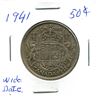 Image 1 : Silver 50 Cent Coin 1941 Wide Date
