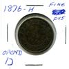 Image 1 : Large One Cent 1876-H Coin