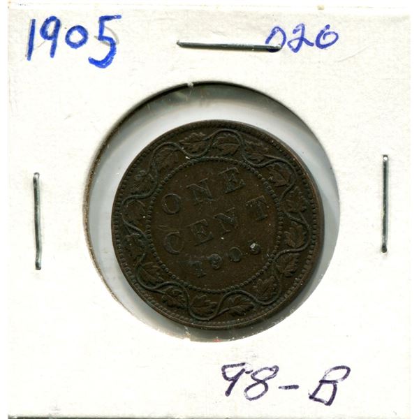 Large One Cent 1905 Coin