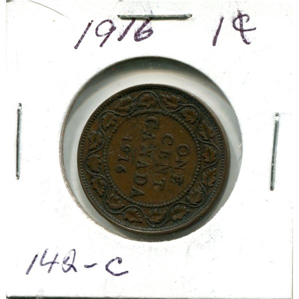 Large One Cent 1916 Coin