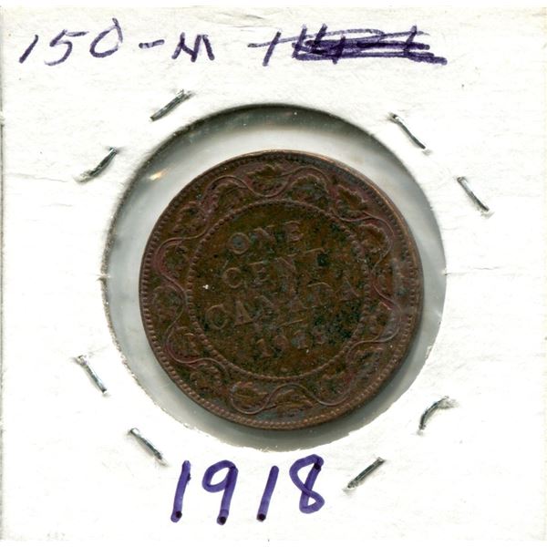 Large One Cent 1918 Coin