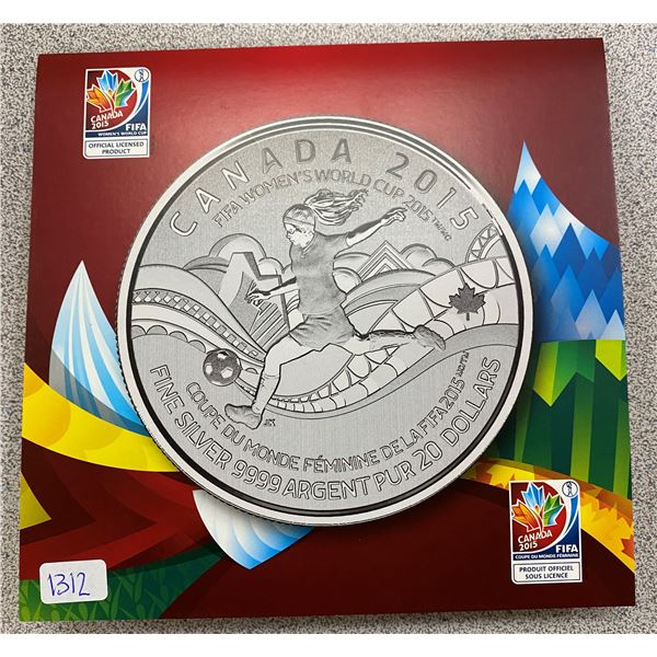 Sterling Silver Fifa Cup Woman's Socker Coin