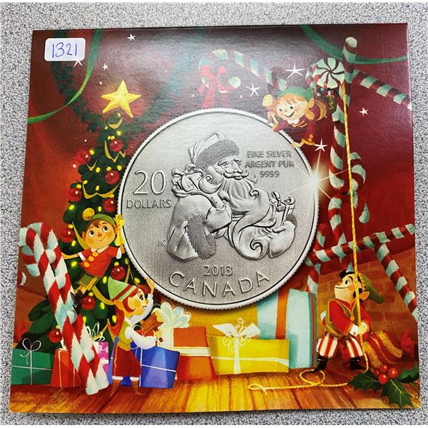 Sterling Silver Santa Coin
