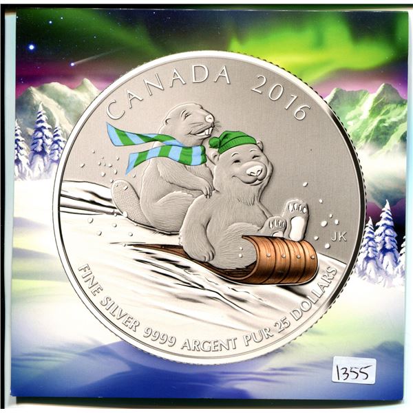 2016 Canadian .9999 fine silver $25.00 coin