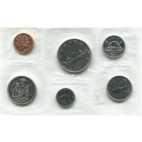 1968 (Small IS.) Canadian Proof Set Coins