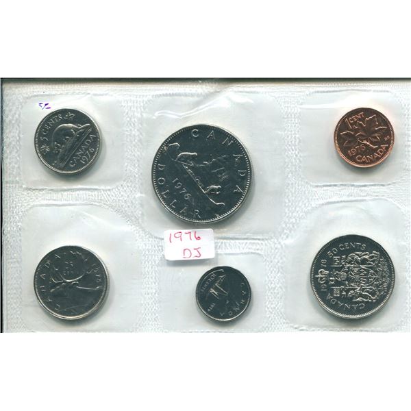1976 (Detach J.) Canadian Proof Set Coins
