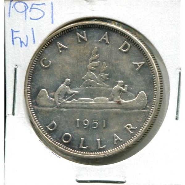 1951 (FWL) Canadian Silver Dollar