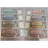 Image 1 : Complete set of 1954 Canadian bills $1.00 - $1000.00 various signatures & grades