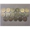 Image 1 : Canadian nickel dollars sheet of 17 various dates & grades