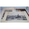 3 piece print ( The remnants of an army) (shoeing the bay mare) (unknown)