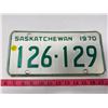 Image 1 : 1970 Saskatchewan license plate